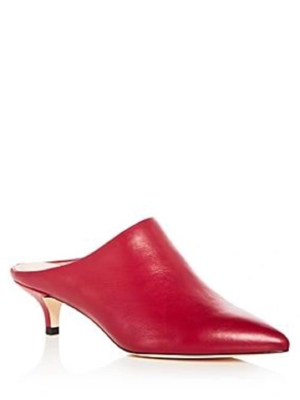 Pour La Victoire Korrine Red Leather Mule size 8 Kitten Heel Pointed Toe